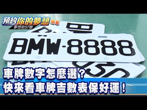 車牌吉凶數字|「81數理車牌號碼吉凶查詢表」，看看你的「車牌數字」是福還是禍